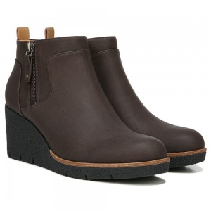 Dr. Scholl's Bianca Wedge Stiefeletten Damen Braun | 274598-ZJL
