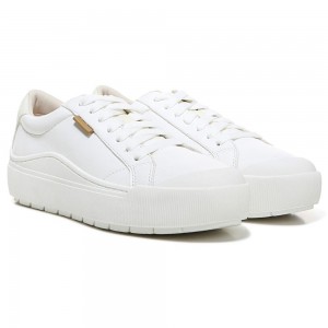 Dr. Scholl's Time Off Spitze Up Plateau Sneaker Damen Weiß | 643102-HPG