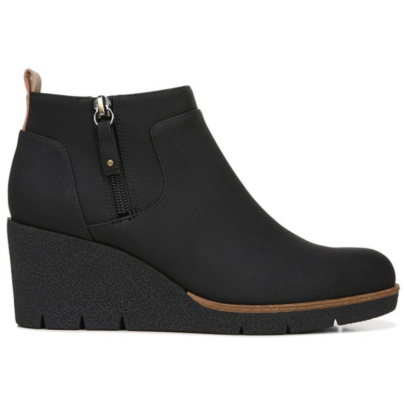 Dr. Scholl's Bianca Wedge Stiefeletten Damen Schwarz | 746821-IFG