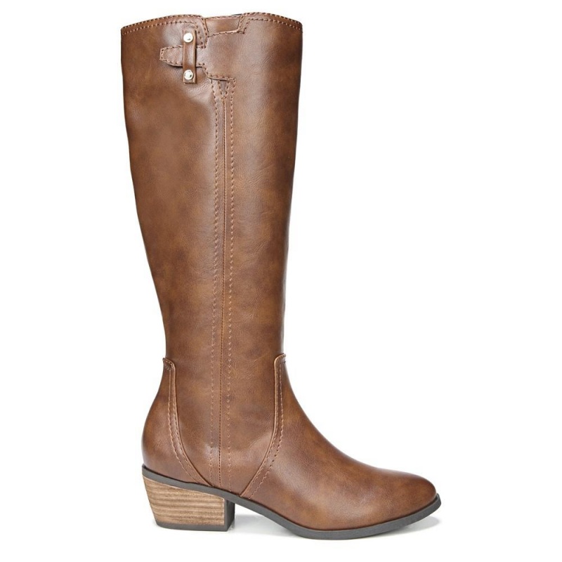 Dr. Scholl's Brilliance Weite Calf Knee-High Boots Damen Braun | 692501-MQI
