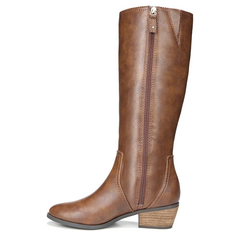 Dr. Scholl's Brilliance Weite Calf Knee-High Boots Damen Braun | 692501-MQI