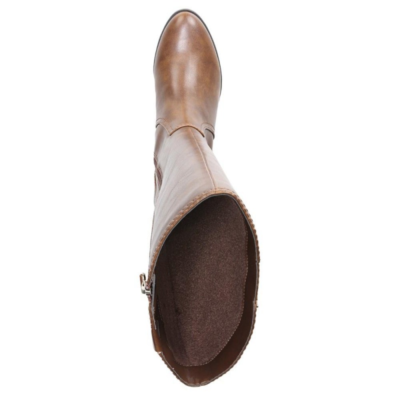 Dr. Scholl's Brilliance Weite Calf Knee-High Boots Damen Braun | 692501-MQI