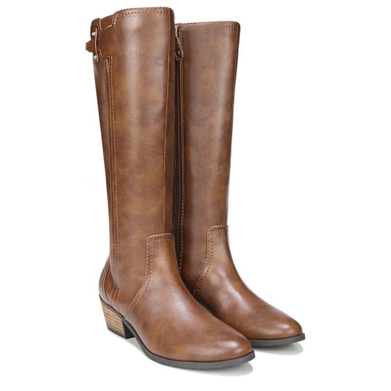 Dr. Scholl\'s Brilliance Weite Calf Knee-High Boots Damen Braun | 692501-MQI