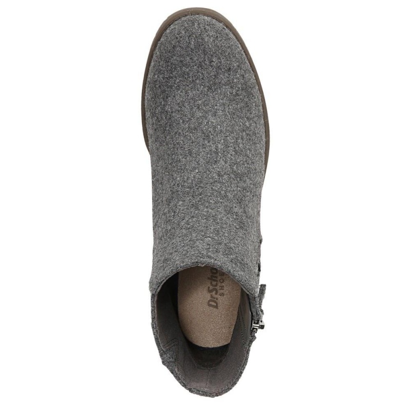 Dr. Scholl's Chloe Medium/Weite Wedge Stiefeletten Damen Grau | 027431-ZFT