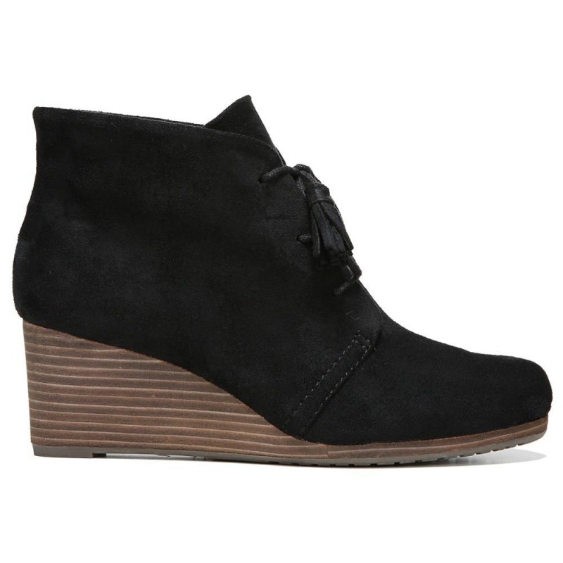 Dr. Scholl's Dakota Wedge Stiefeletten Damen Schwarz | 074283-XGR