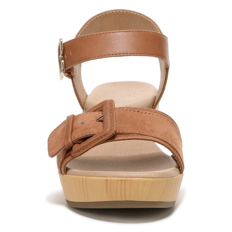 Dr. Scholl's Felicity Too Block Heel Plateausandalen Damen Braun | 367258-IJM