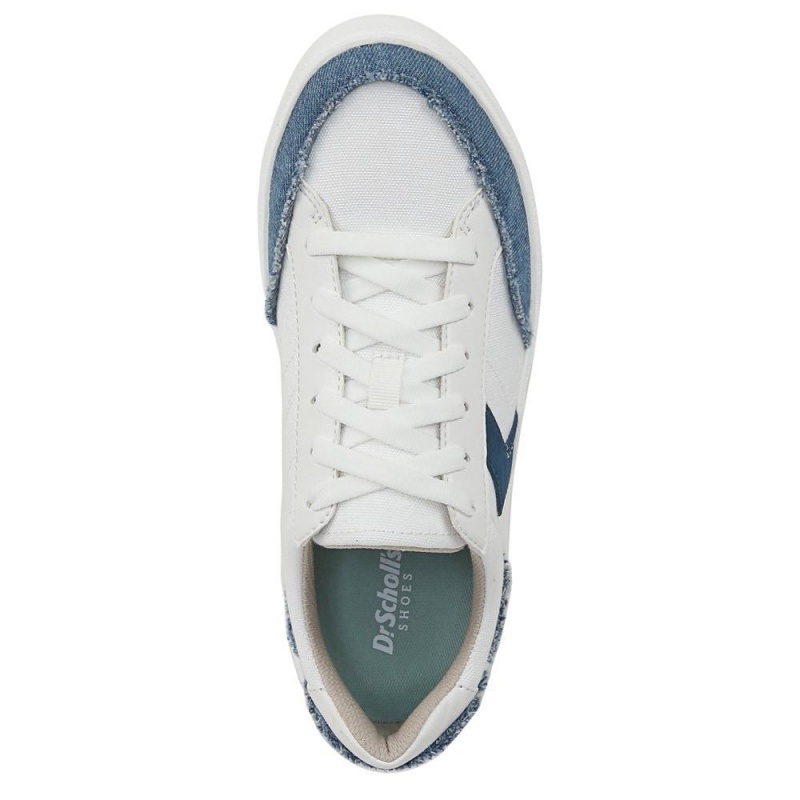 Dr. Scholl's Madison Spitze Up Sneakers Damen Weiß Blau | 130485-AXP