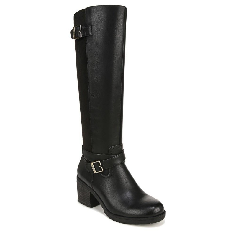Dr. Scholl's Prairie Block Heel Hohe Knee-High Boots Damen Schwarz | 487906-XMA
