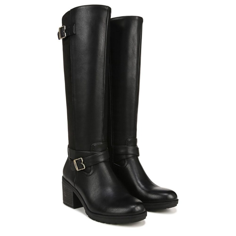 Dr. Scholl\'s Prairie Block Heel Hohe Knee-High Boots Damen Schwarz | 487906-XMA
