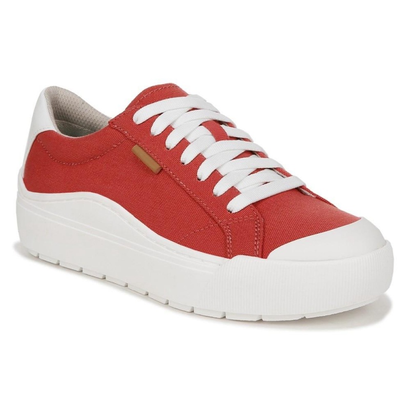 Dr. Scholl's Time Off Spitze Up Plateau Sneaker Damen Rot | 540231-TRA