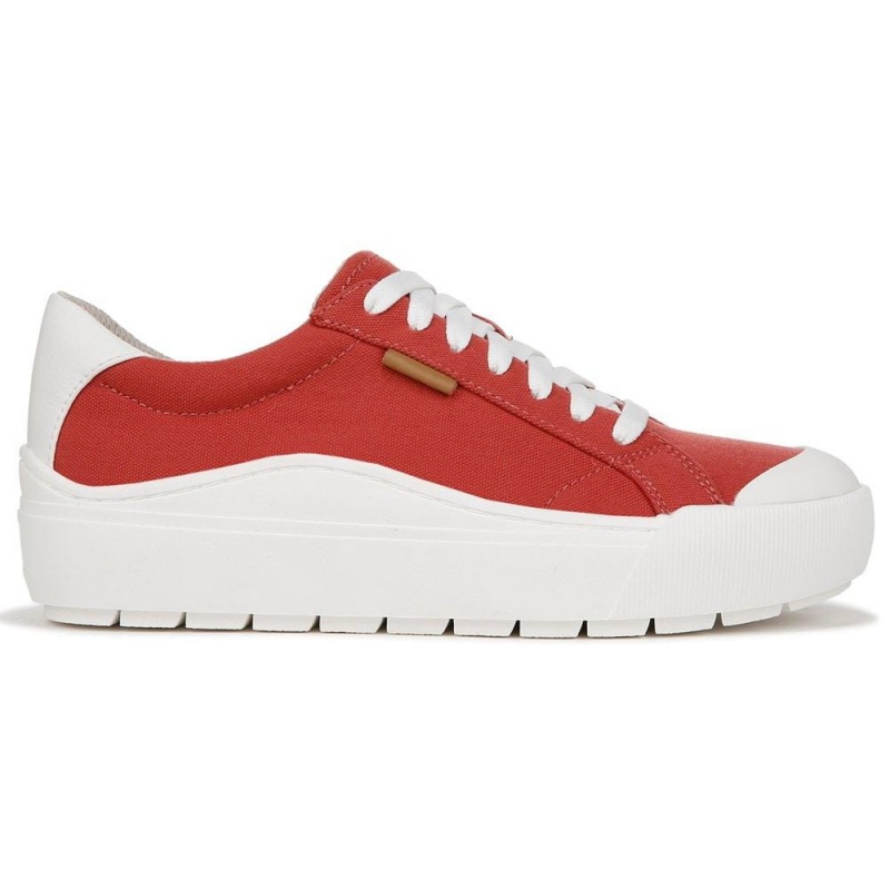 Dr. Scholl's Time Off Spitze Up Plateau Sneaker Damen Rot | 540231-TRA