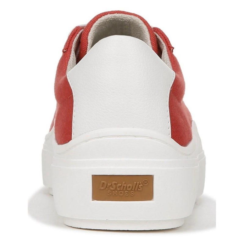 Dr. Scholl's Time Off Spitze Up Plateau Sneaker Damen Rot | 540231-TRA